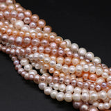 Natural Freshwater Pearl Bead Round Beaded Jewelry Making