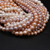 Natural Freshwater Pearl Bead Round Beaded Jewelry Making
