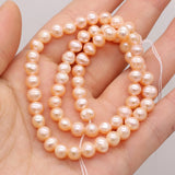 Natural Freshwater Pearl Bead Round Beaded Jewelry Making