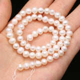 Natural Freshwater Pearl Bead Round Beaded Jewelry Making