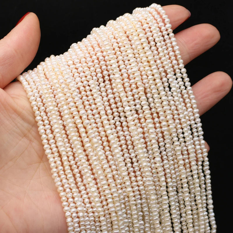 100% Natural Freshwater Pearl Beads Purple 2-2.5mm