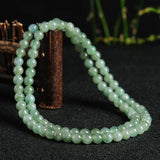 Natural A Jade Necklace Oil-green Jade 52cmL