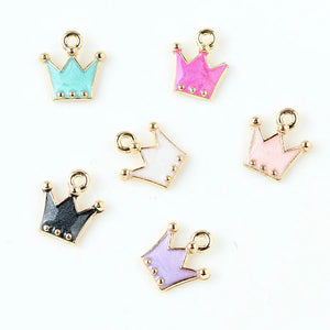 100 Pcs DIY Charms Crown Alloy Pendant Bracelet Necklace Jewelry
