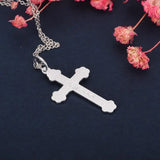 925 Sterling Silver Jesus Cross Pendant Necklace + Chain
