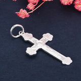 925 Sterling Silver Jesus Cross Pendant Necklace + Chain
