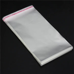 100 pcs/Lot 10x20cm Plastic Poly OPP Bags with Self Adhesive Seal