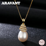 10MM Freshwater Pearl Pendant Necklace 3 Colors Pearl Jewelry