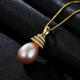 10MM Freshwater Pearl Pendant Necklace 3 Colors Pearl Jewelry