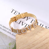 10mm Mesh Bracelet With LOVE Charm Beads - DIY Jewelry Gift