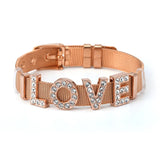10mm Mesh Bracelet With LOVE Charm Beads - DIY Jewelry Gift