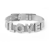 10mm Mesh Bracelet With LOVE Charm Beads - DIY Jewelry Gift