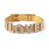 10mm Mesh Bracelet With LOVE Charm Beads - DIY Jewelry Gift