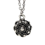 Tibetan Silver-Zinc Alloy Flower Metal Bead Pendant