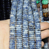 12x4mm Natural Stone Spacer Beads Strand for DIY Jewelry