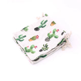 Cactus Cotton Linen Storage Bag Tea/candy/key Package Drawstring Bag