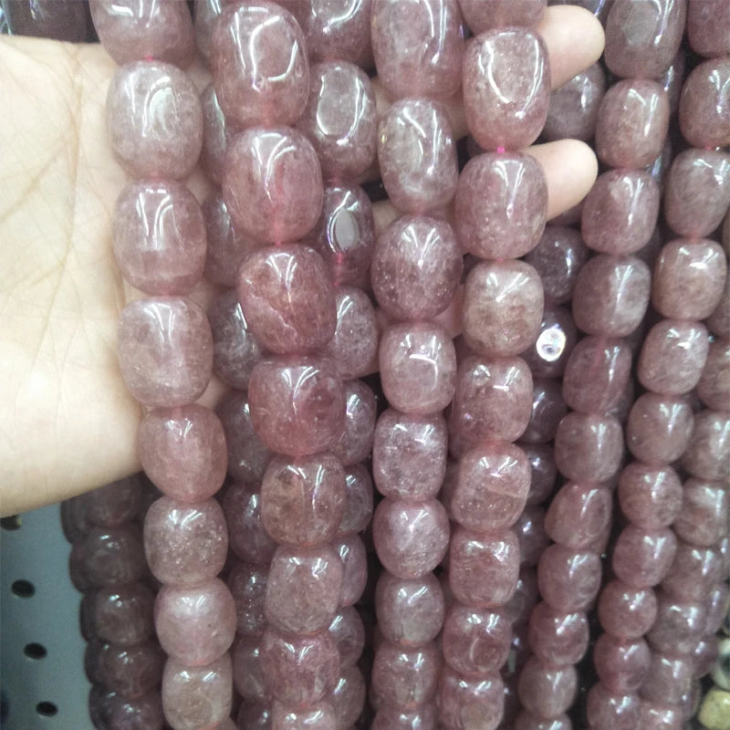 15x20mm Strawberry Quartz Stone Beads for DIY Necklace Jewelry Making
