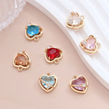 Heart Crystal Rhinestone Necklace Pendants 20pcs