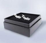 18K Stainless Steel Name Letter Earrings for Women