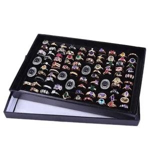 Universal Jewelry 100 Slots Rings Display Stand Storage Box