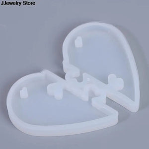 Silicone Jewelry Mold for Love Heart Charms Pendant Making Resin