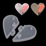 Silicone Jewelry Mold for Love Heart Charms Pendant Making Resin