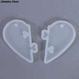 Silicone Jewelry Mold for Love Heart Charms Pendant Making Resin