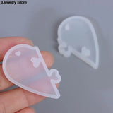 Silicone Jewelry Mold for Love Heart Charms Pendant Making Resin