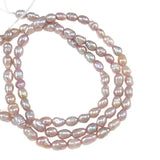Natural Freshwater Pearl Beads 2-3mm Purple Rice Loose Beads DIY Jewelry Making