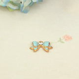 20 Pcs DIY Charms Enamel Rhinestone Bow Pendant for Jewelry Making