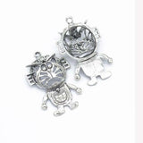 20 Pcs 50mm*31mm Antique Silver/Bronze Plated Doraemon Charms