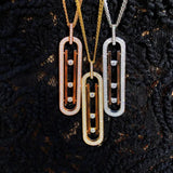 High Chains Oval Pendant Necklace Noble Accessories Neck Jewelry for Women