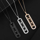 High Chains Oval Pendant Necklace Noble Accessories Neck Jewelry for Women