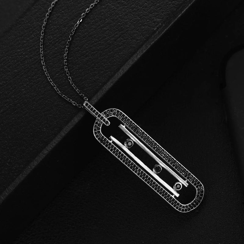 High Chains Oval Pendant Necklace Noble Accessories Neck Jewelry for Women