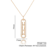 High Chains Oval Pendant Necklace Noble Accessories Neck Jewelry for Women