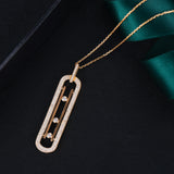 High Chains Oval Pendant Necklace Noble Accessories Neck Jewelry for Women