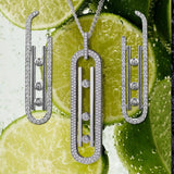 High Chains Oval Pendant Necklace Noble Accessories Neck Jewelry for Women