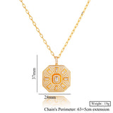 High Chains Square Necklace Noble Accessories Neck Jewelry for women