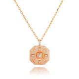 High Chains Square Necklace Noble Accessories Neck Jewelry for women