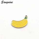20pcs/Lot Banana Dangle Charms Golden Pendant Lobster Clasp Hanging Charm