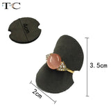 25 Pcs Grey PU Ring Display Stand Jewelry Ring Organizer Holder