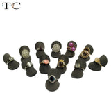 25 Pcs Grey PU Ring Display Stand Jewelry Ring Organizer Holder
