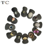 25 Pcs Grey PU Ring Display Stand Jewelry Ring Organizer Holder
