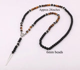 Natural Stone Tiger Eye Turquoise Pendant Necklace Men