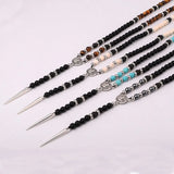 Natural Stone Tiger Eye Turquoise Pendant Necklace Men
