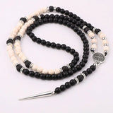 Natural Stone Tiger Eye Turquoise Pendant Necklace Men