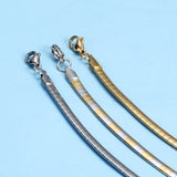 3 Colors Stainless Steel Snake Bamboo Chain Chokers Necklaces