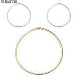 3 Colors Stainless Steel Snake Bamboo Chain Chokers Necklaces