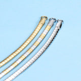 3 Colors Stainless Steel Snake Bamboo Chain Chokers Necklaces