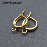 30pcs Nickel Round Ear Hooks Clasp 13x18mm for Jewelry Making