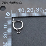 30pcs Nickel Round Ear Hooks Clasp 13x18mm for Jewelry Making